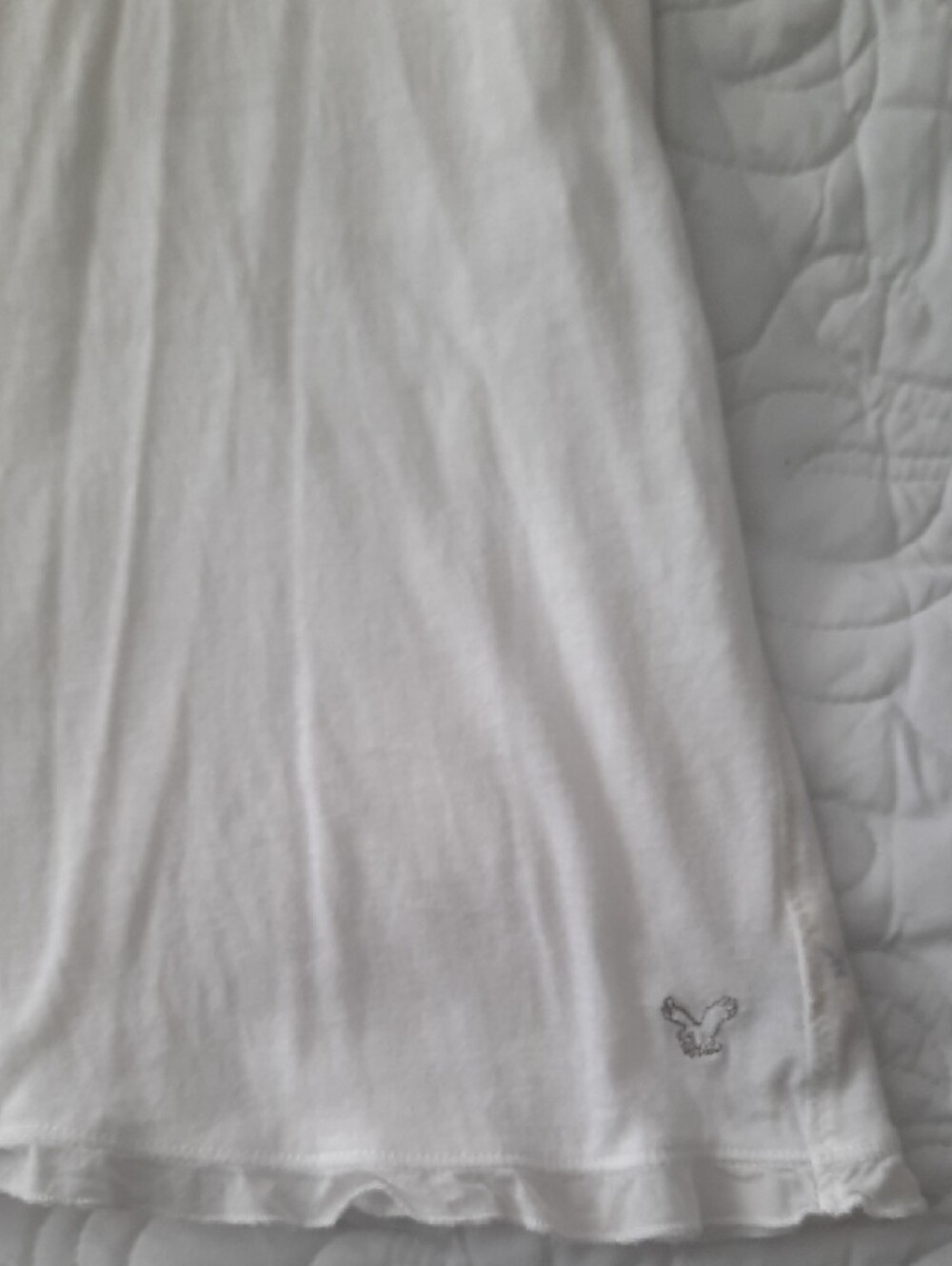 American Eagle Outfitters White Cotton Scalloped-Edge Camisole - Picture 4 of 5